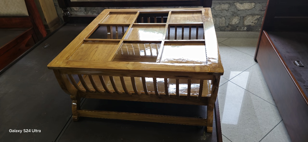 Solid wood conference table